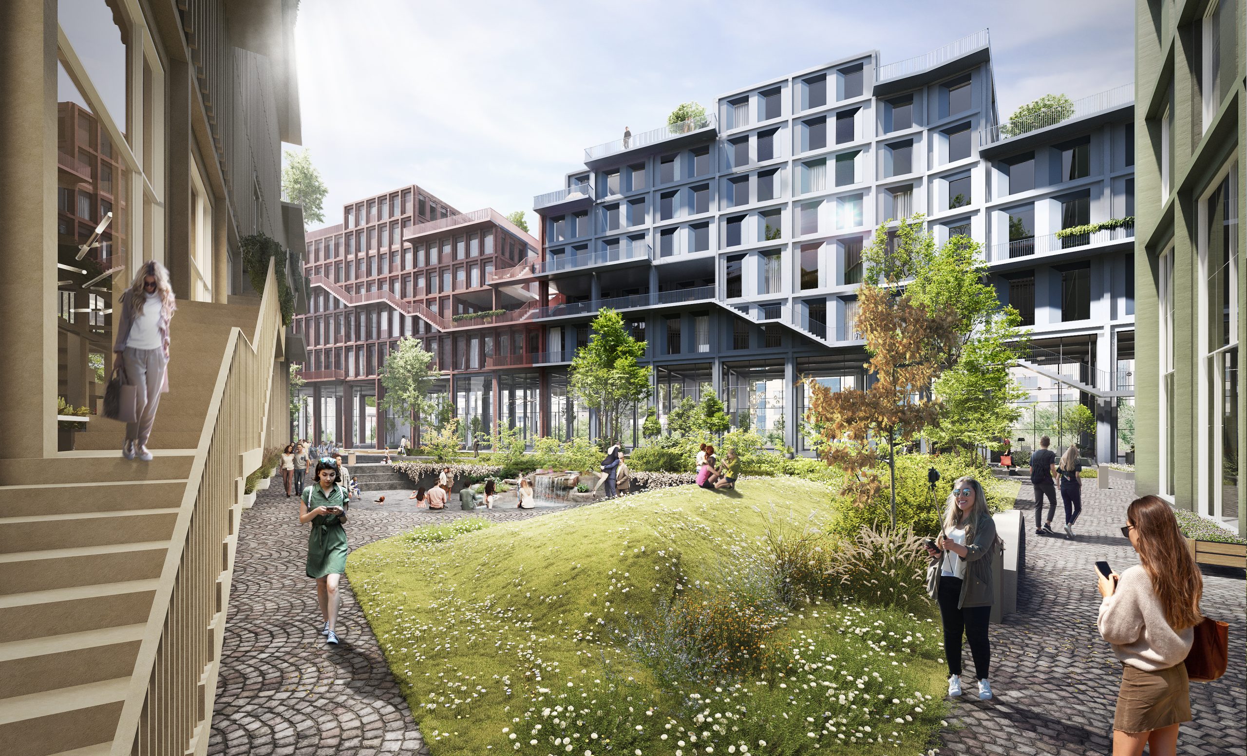 Neues Stadtquartier - Innenhof